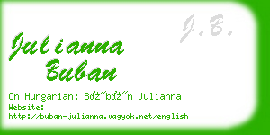 julianna buban business card